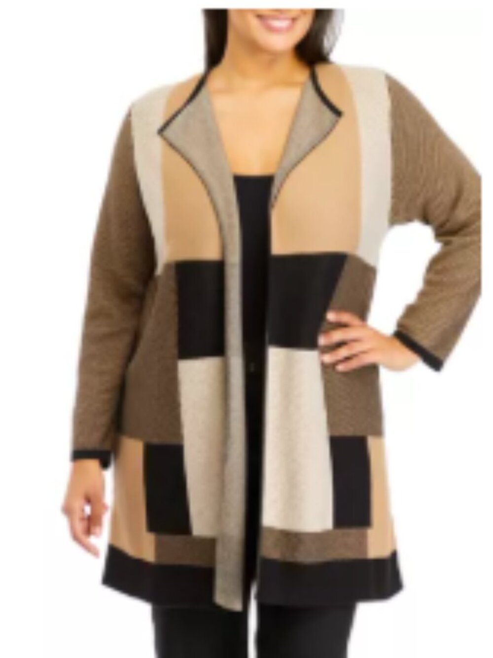 NWT Kasper Color Block Cardigan Size 1X